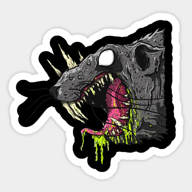 Zombie Rat Sticker by RatBag